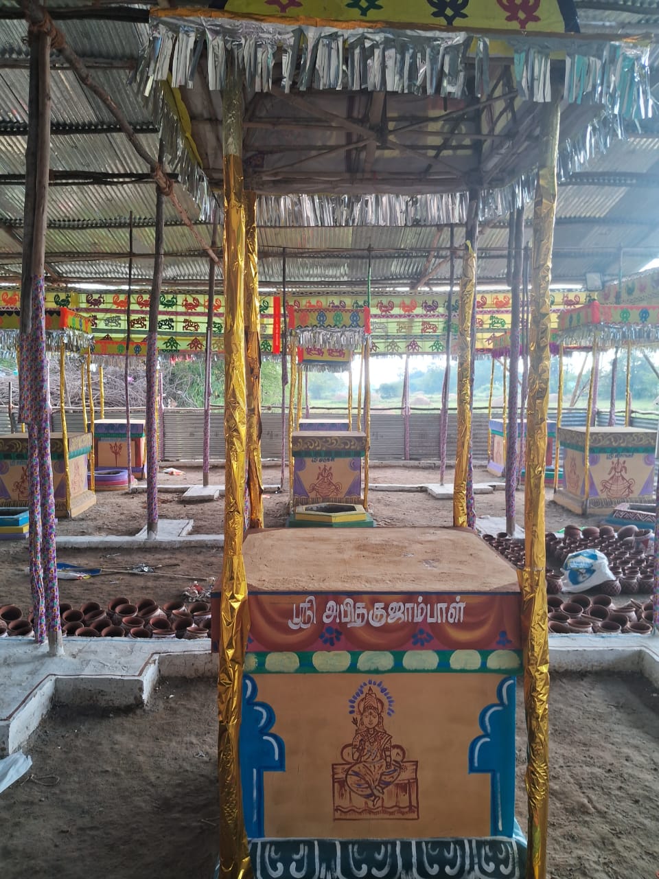 Temple chefs preparing naivedyam