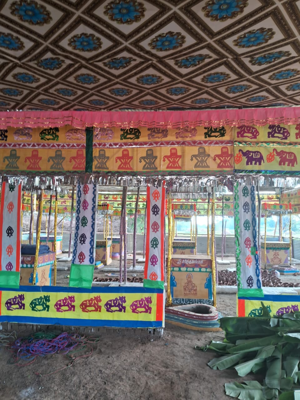 Ceremonial setup for temple function