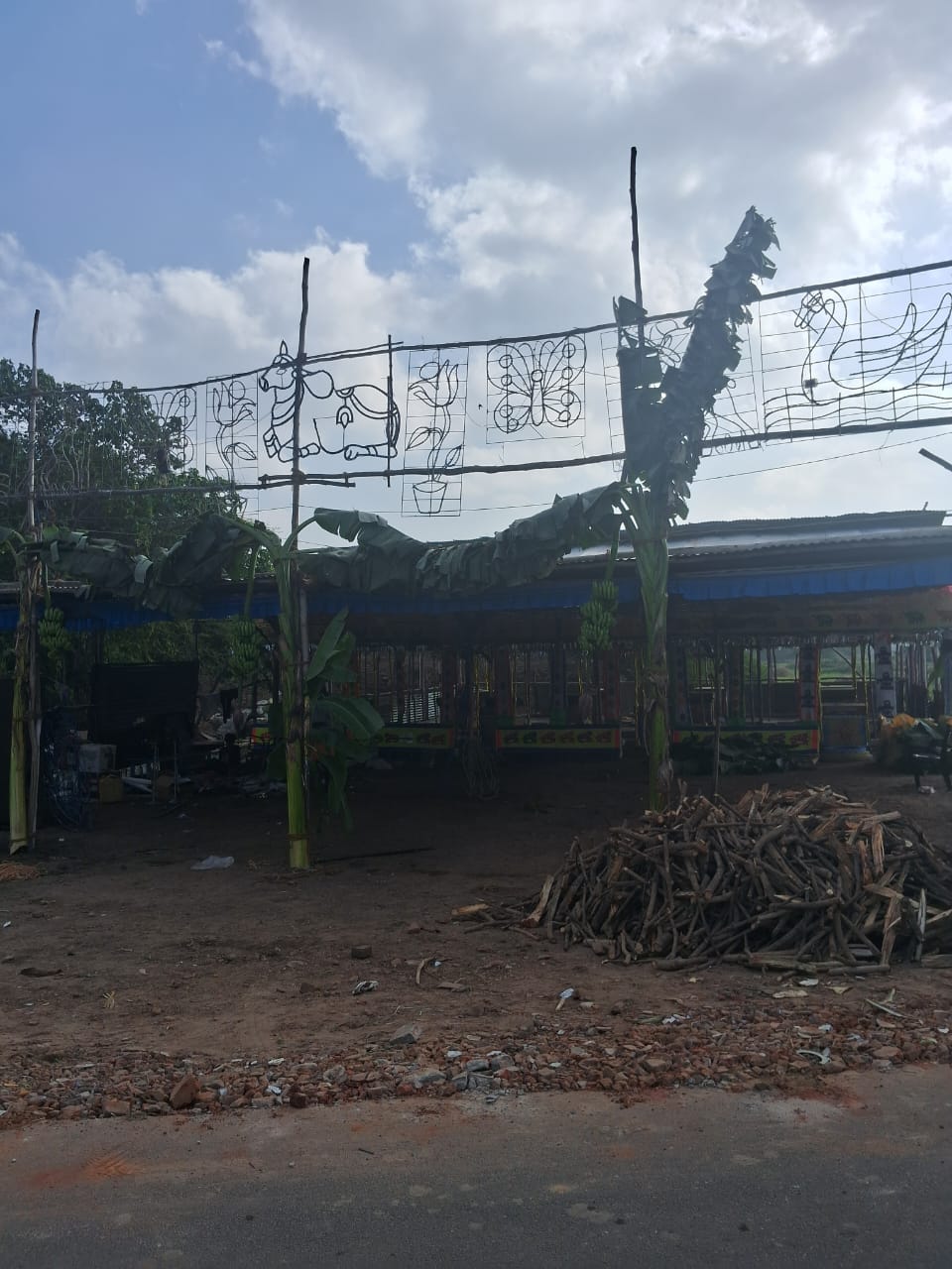 Temple corridor during religious procession